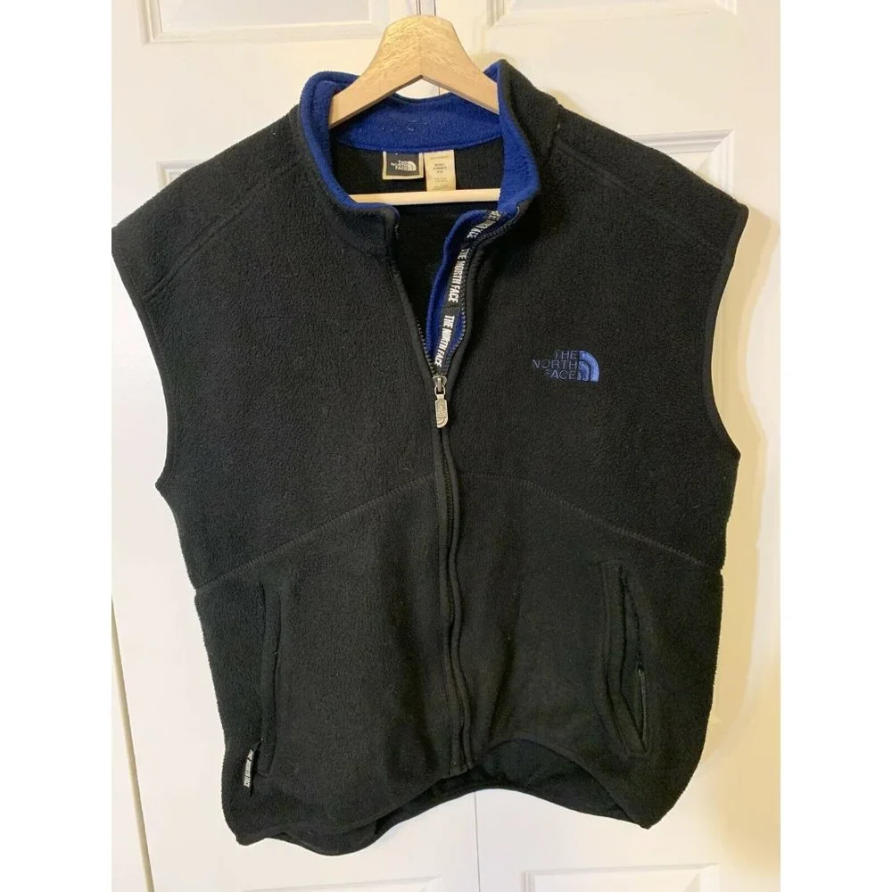 Vintage The North Face Polar Fleece Vest Size M Broken Zipper‎ Left Pocket